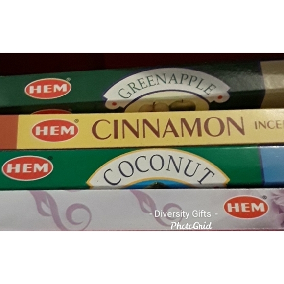 Hem Other - 4 food scented incense sticks & peacock holder New